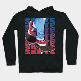 Riding a Skateboard Skateboarder Cruising Skater Skate Hoodie